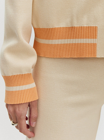 Бомбер из хлопка с полосками Сиетл