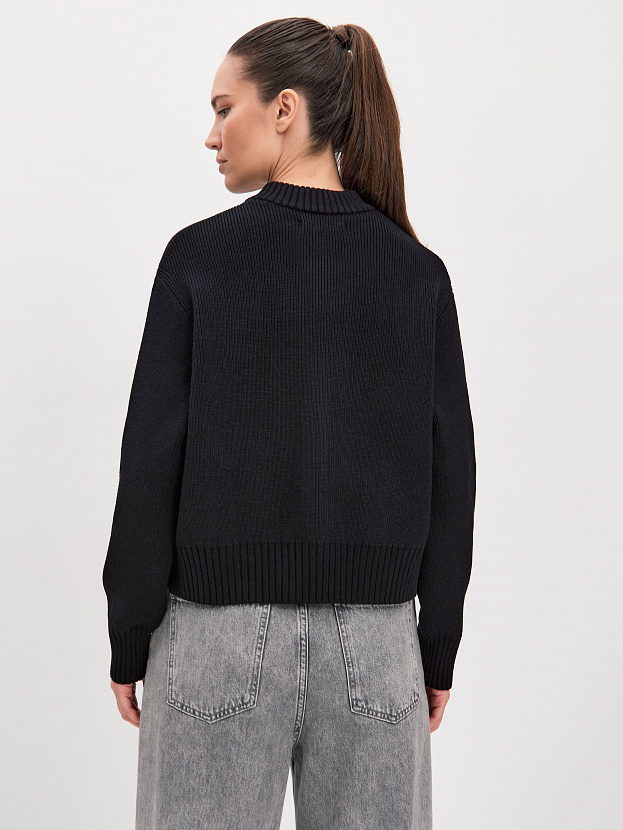 Честер джемпер (бомбер) трикотажный (черный, 44-46)