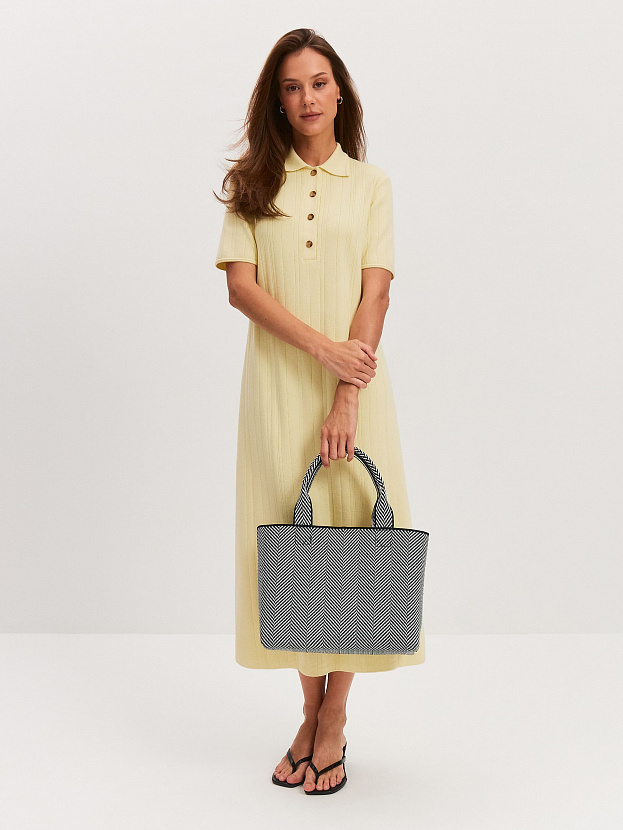 Сумка с косметичкой 2025-Е02 (черный/белый)