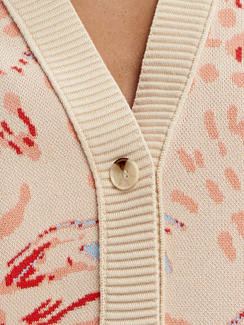 Кардиган из вискозы с жаккардовым рисунком Гарда