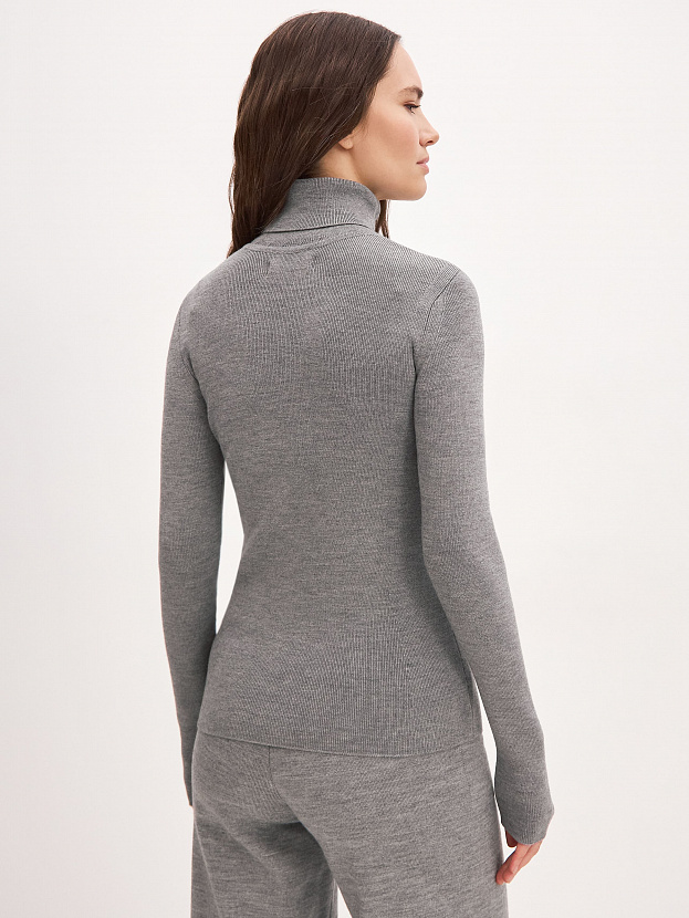 Клео водолазка трикотажная (серый меланж, 44-46)