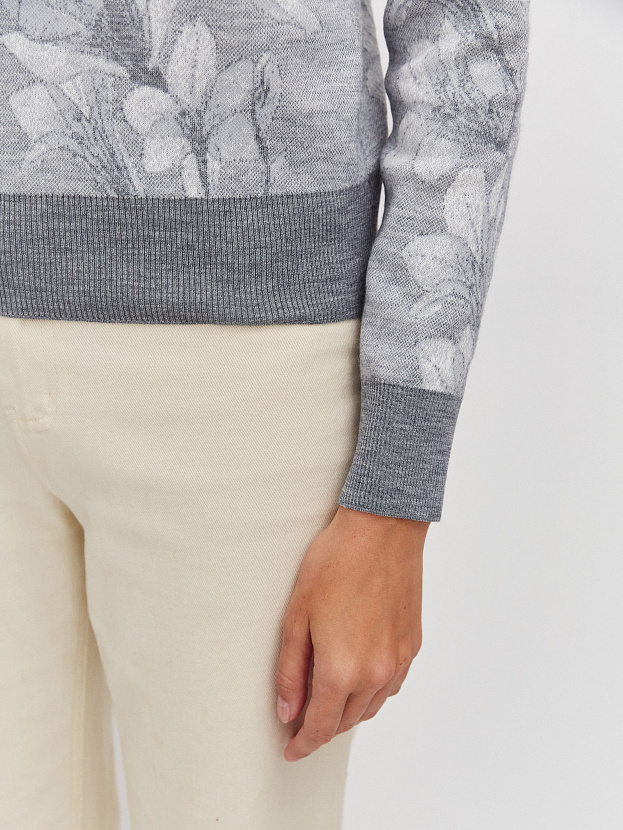 Лилу джемпер трикотажный (серый меланж, 44-46)