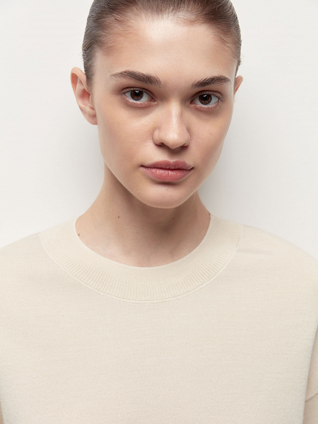 Дания костюм (джемпер+брюки) трикотажный (кремовый, 40-42/164-170)