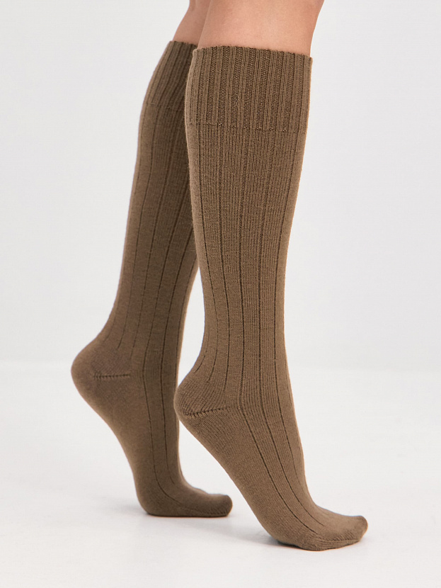 Гольфы трикотажные Степ (бежевый, 36-40)