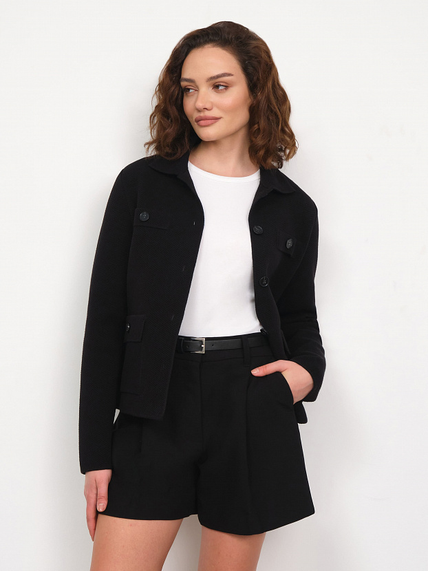 Марсо жакет трикотажный (черный, 46)