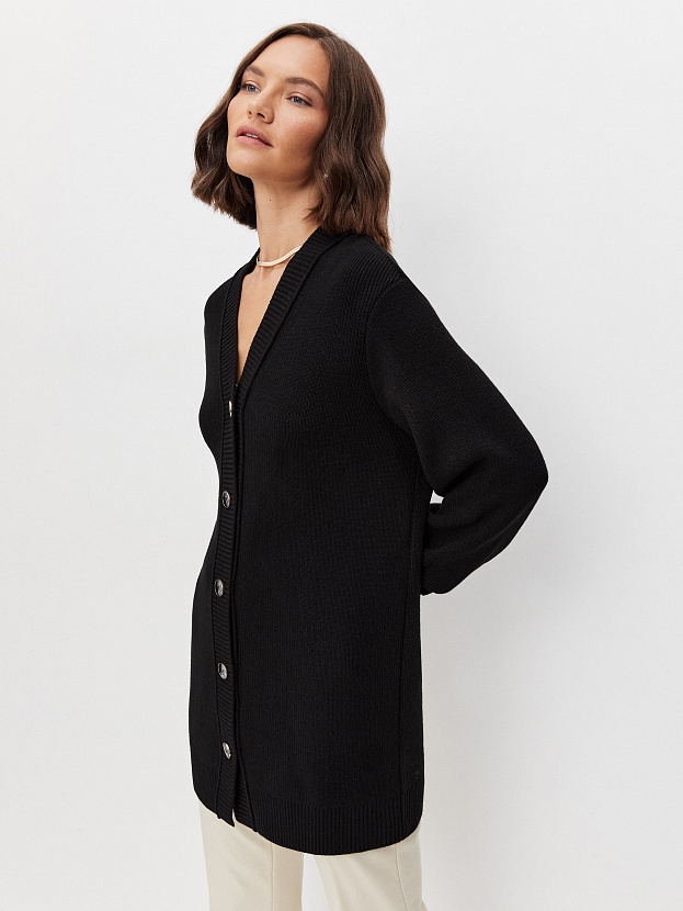 Блюз кардиган трикотажный (черный, 44-46)