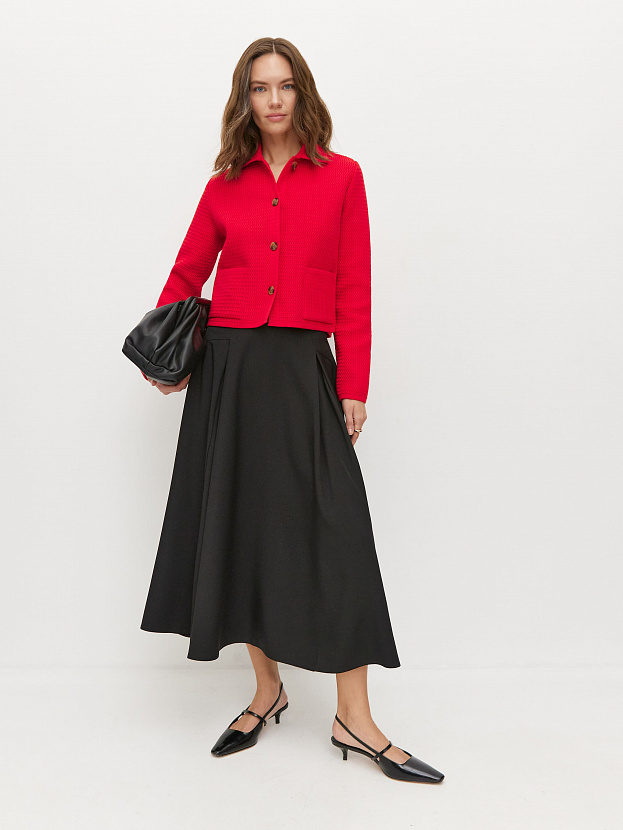 Селена жакет трикотажный (красный, 46)