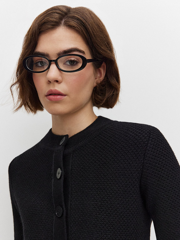 Аника кардиган трикотажный (черный, 44-46)