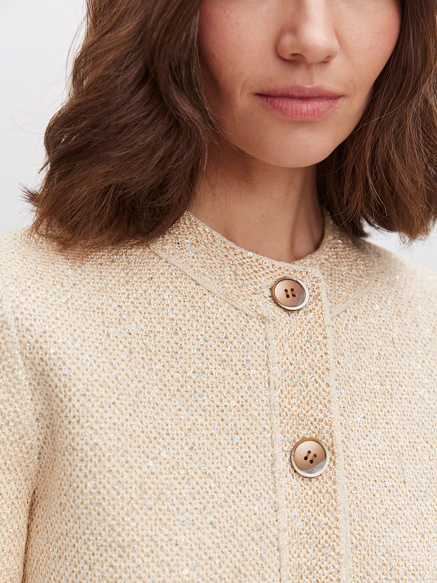 Антарес жакет трикотажный (кремовый, 44-46)