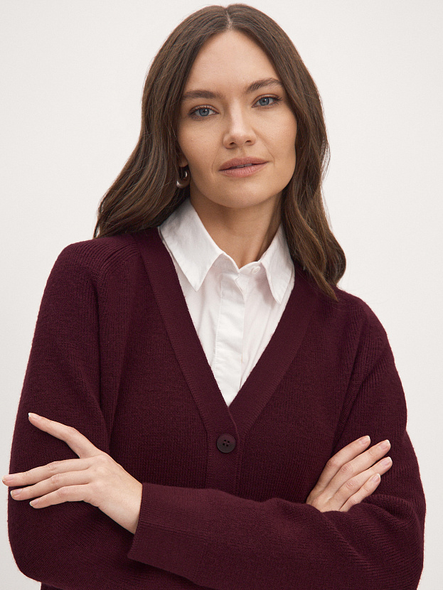 Рига кардиган трикотажный (бордо, 44-46)