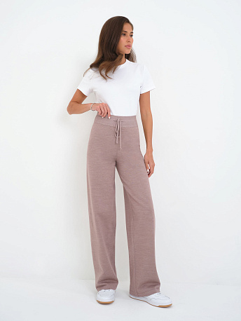 Брюки с шерстью мериноса и вискозой Сатурн