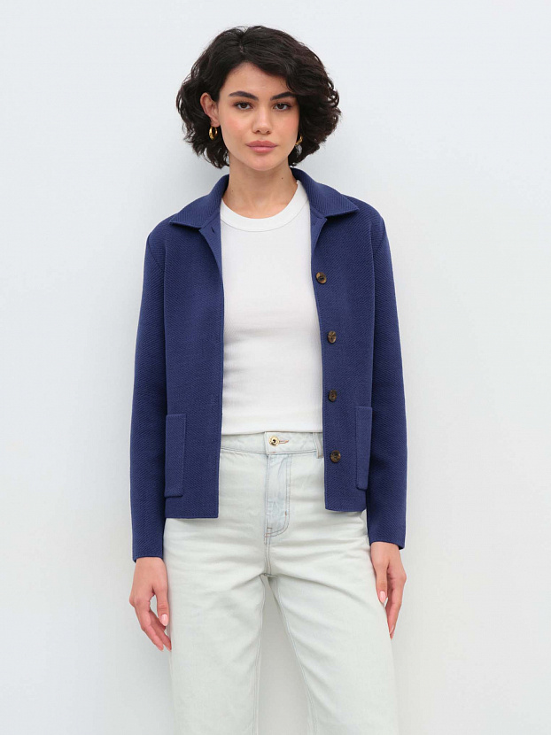 Аврора жакет трикотажный (синий, 44-46)