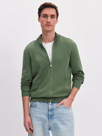 Кардиган мужской на молнии из хлопка