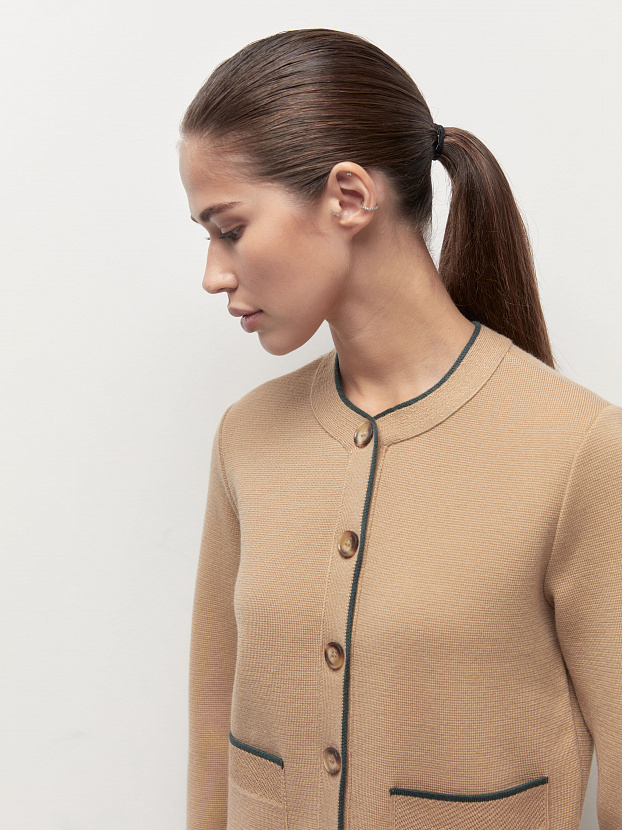 Сириус жакет трикотажный (светло-бежевый, 46)