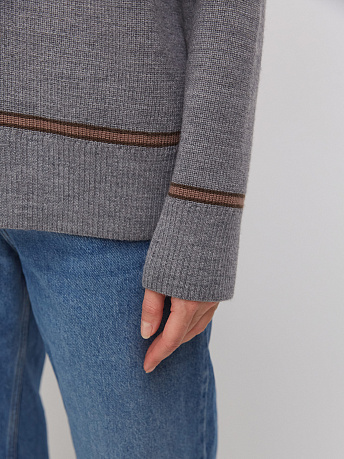 Джемпер из шерсти мериноса с высоким воротом Азимут