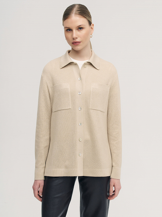 Джули кардиган трикотажный (песочный, 44-46)