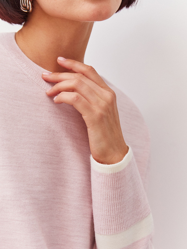 Стрит джемпер трикотажный (бледно-розовый, 44-46)