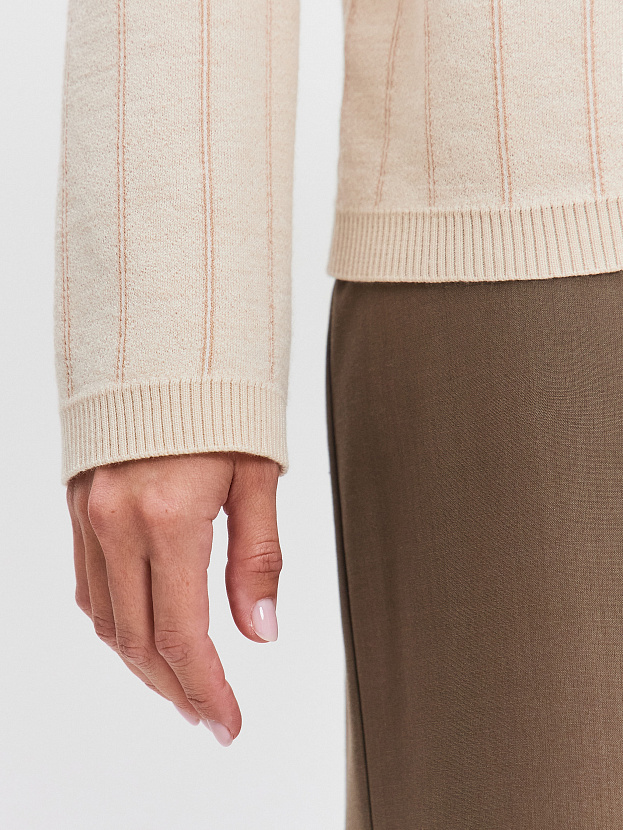 Генри джемпер (поло) трикотажный (кремовый, 44-46)