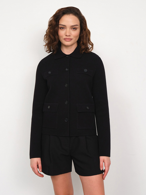 Марсо жакет трикотажный (черный, 46)