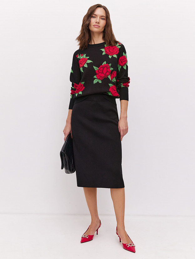 Рози джемпер трикотажный (черный, 44-46)