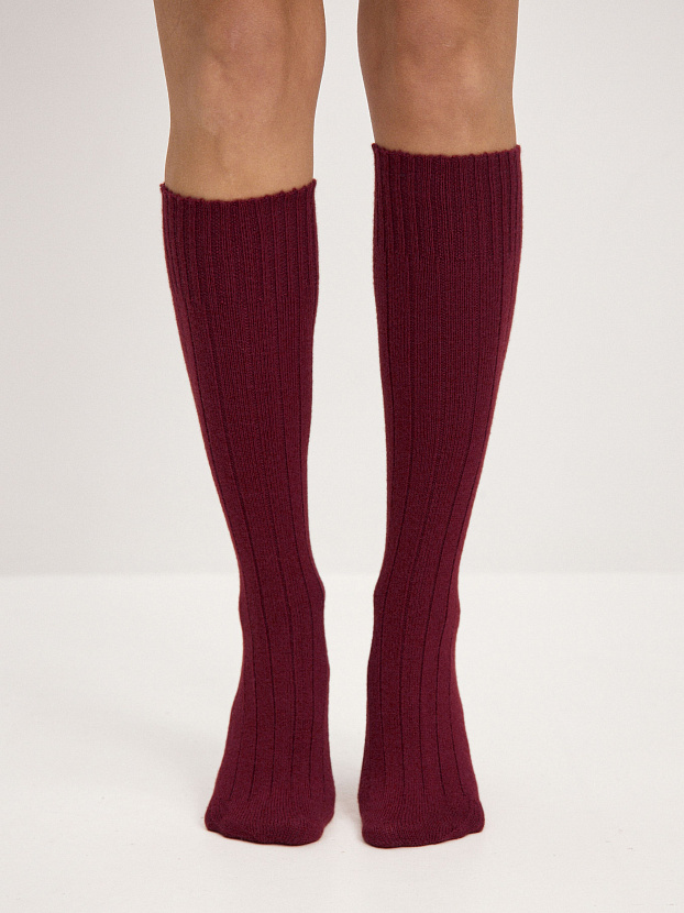 Гольфы трикотажные Степ (вишневый, 36-40)