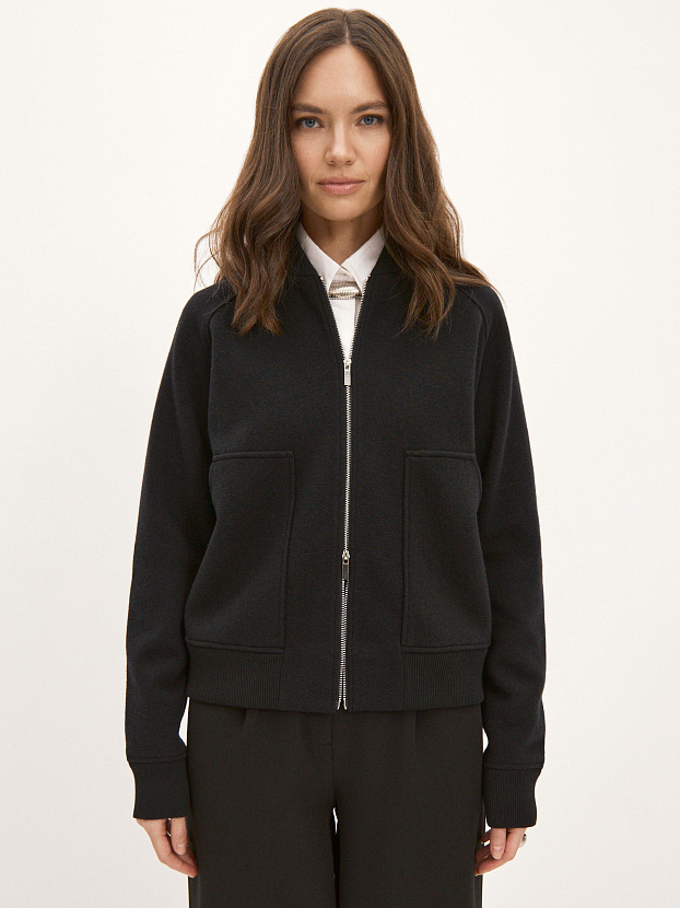 Арте кардиган (бомбер) трикотажный (черный, 44-46)