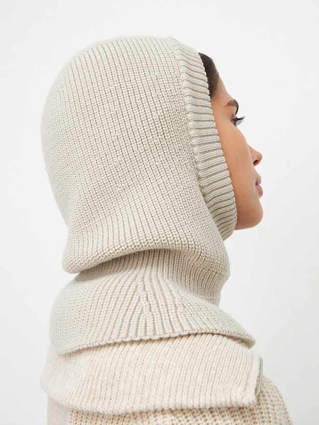 Экрю капор трикотажный (светло-песочный, 56-58)
