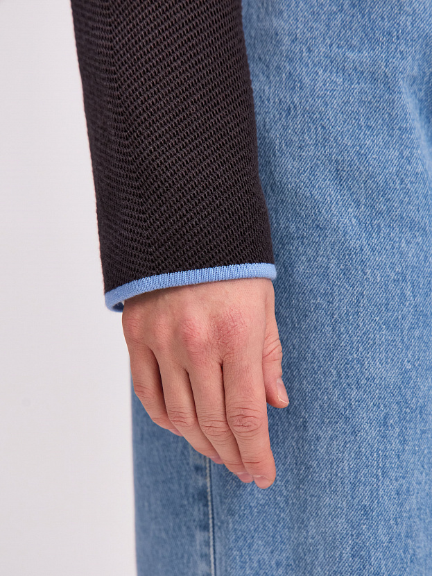 Элира жакет трикотажный (темно-коричневый, 44-46)