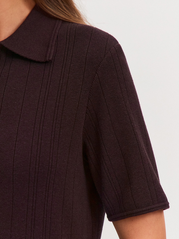 Сафари платье трикотажное (т. коричневый, 44-46)