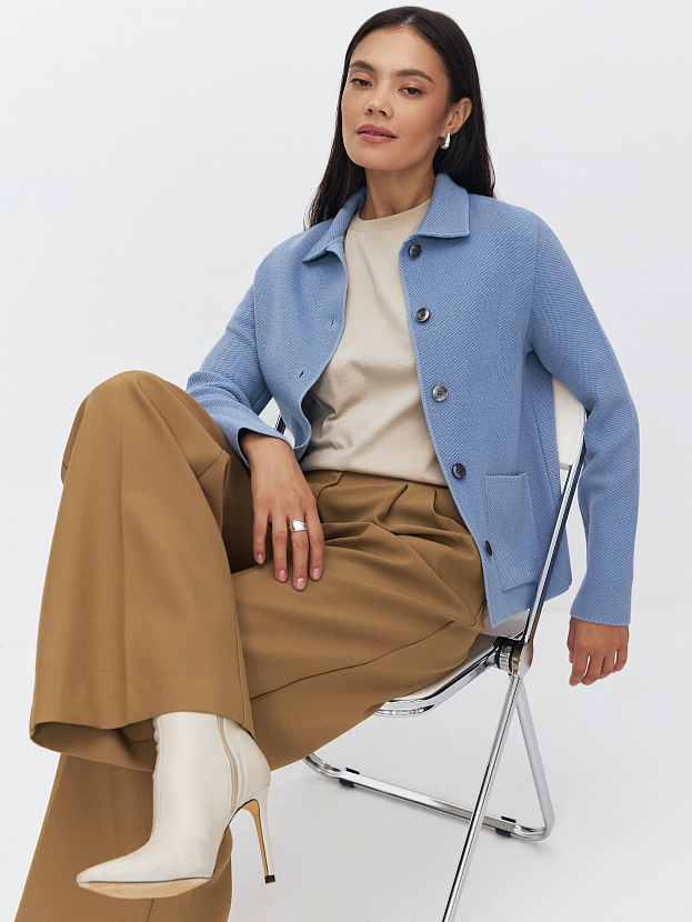 Аврора жакет трикотажный (серо-голубой, 44-46)