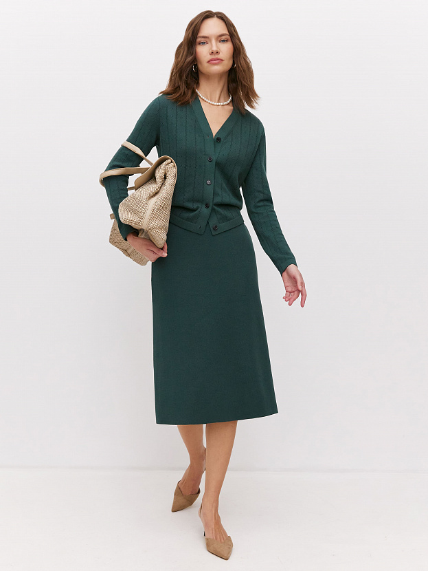 Джеси кардиган трикотажный (изумрудно-зеленый, 46)