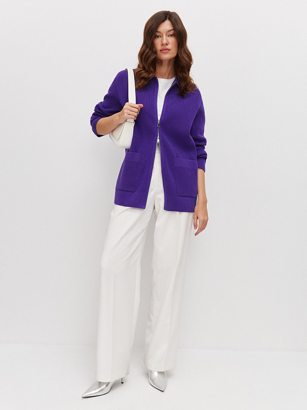 Лира кардиган трикотажный (глубокий фиолетовый, 44-46)