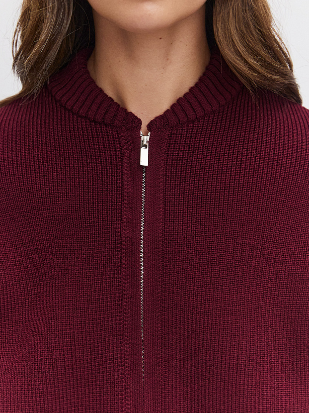 Эльба джемпер (бомбер) трикотажный (бордо, 44-46)