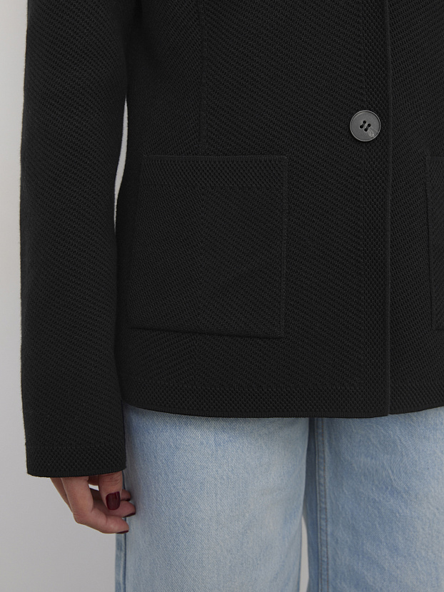 Рута жакет трикотажный (черный, 46)