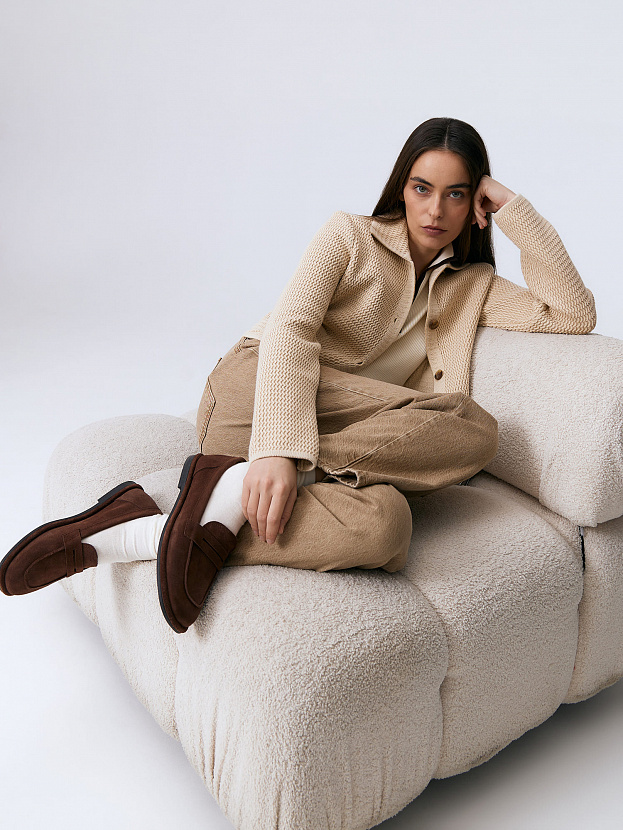 Селена жакет трикотажный (песочный, 46)