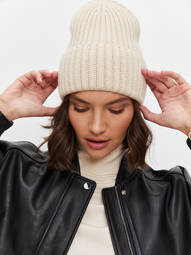 Лайт шапка трикотажная (кремовый, 56-58)