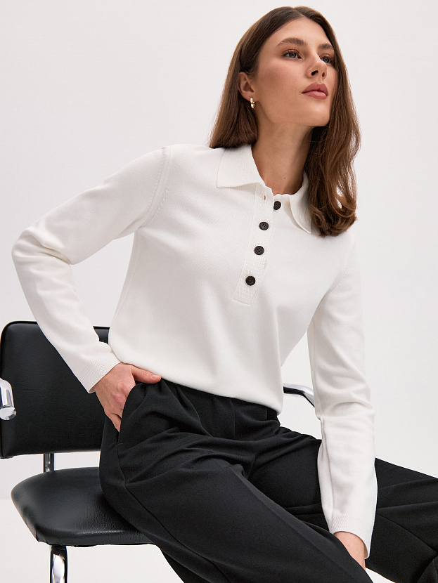 Фреско джемпер трикотажный (белый, 44-46)