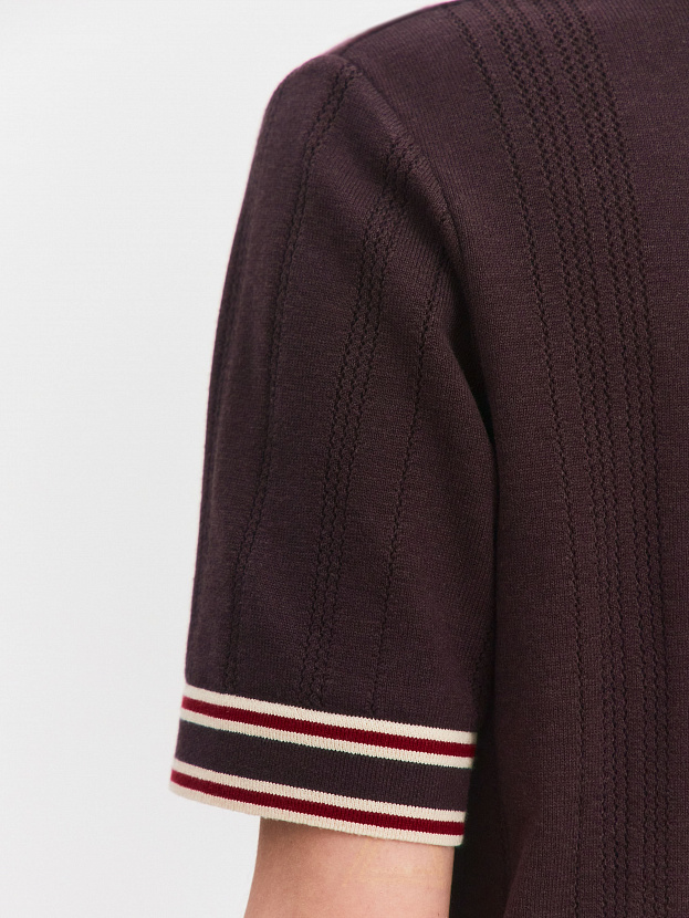 Данте джемпер (футболка) трикотажный (т.коричневый/кремовый, 44-46)