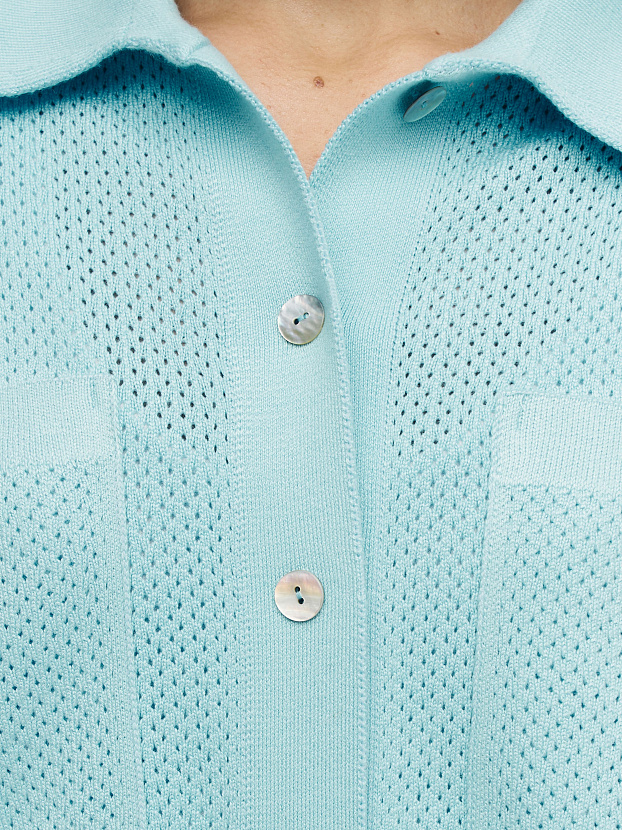 Джули кардиган трикотажный (бирюзовый, 44-46)