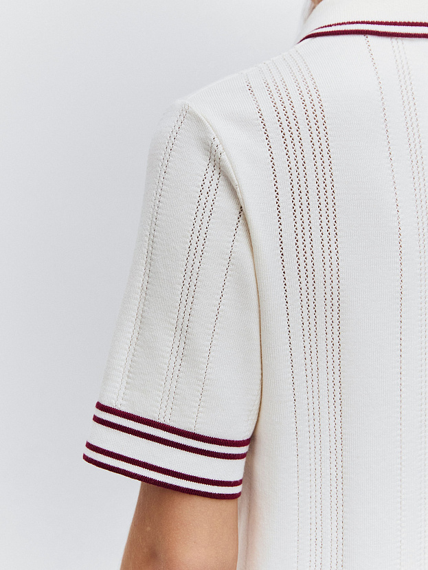 Данте джемпер (футболка) трикотажный (белый/бордовый, 44-46)