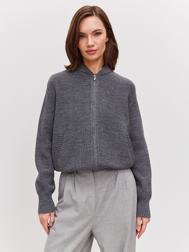 Эльба джемпер (бомбер) трикотажный (маренго, 44-46)