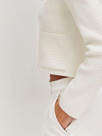 Жакет укороченный с фактурным узором Селена