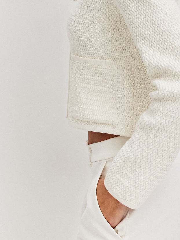 Селена жакет трикотажный (молочный, 46)