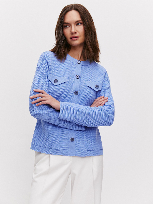 Шарм жакет трикотажный (василек, 46)