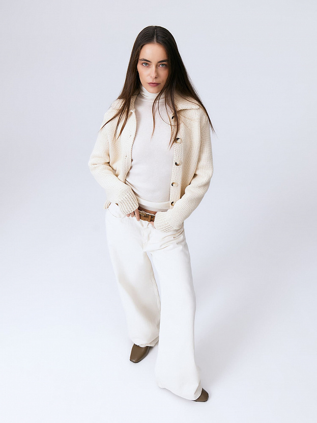 Клауди кардиган трикотажный (кремовый, 44-46)