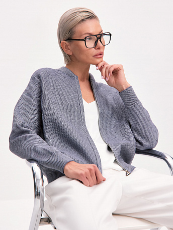 Бомбер из хлопка с пайетками Рио