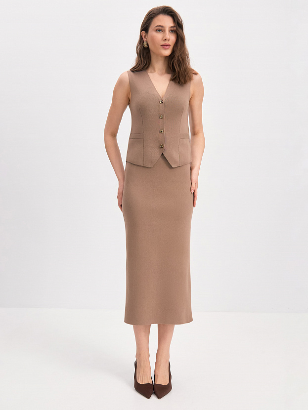 Тиффани жилет трикотажный (какао, 44-46)