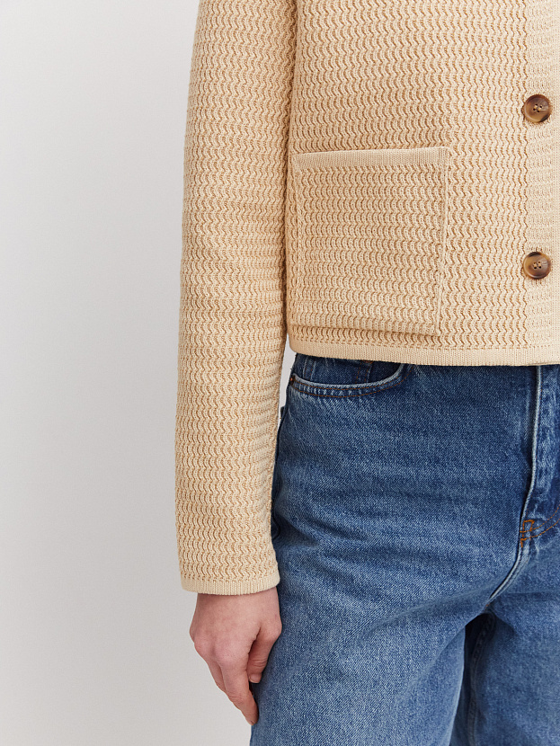 Селена жакет трикотажный (песочный, 46)