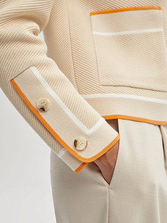 Жакет с акцентной отделкой кантом Майя