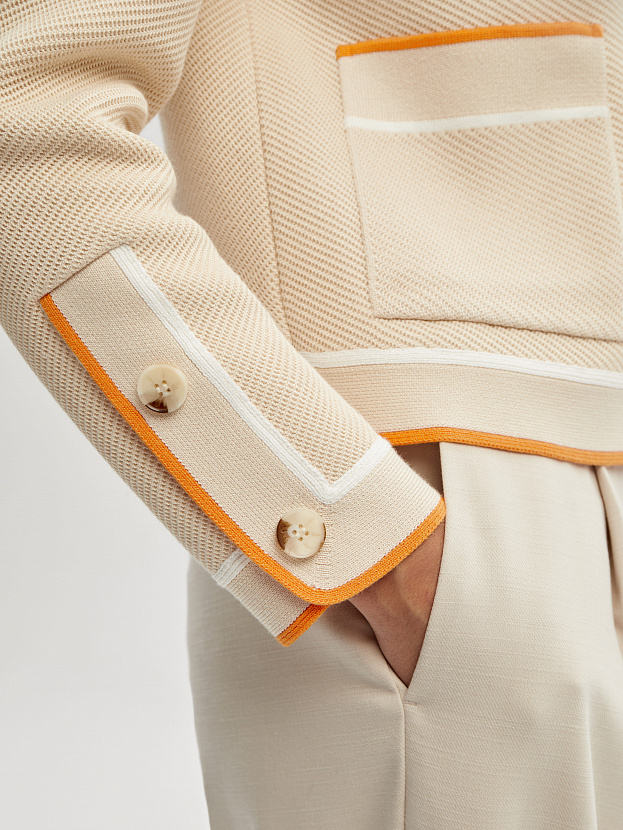 Майя жакет трикотажный (кремовый, 46-48)